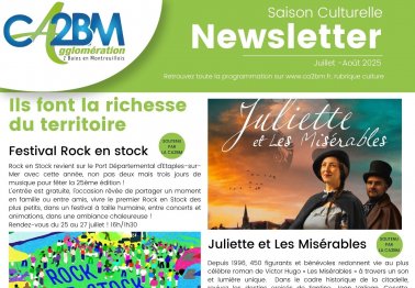 Newsletter culture Juillet-Août 2025