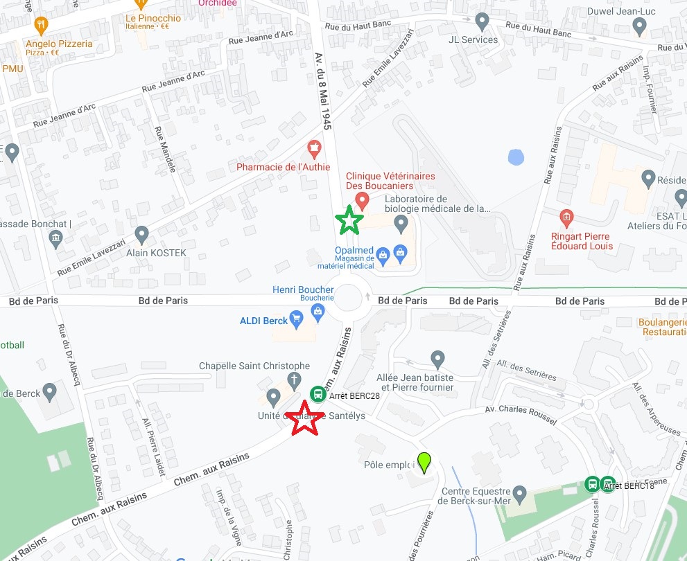 carte bus berck
