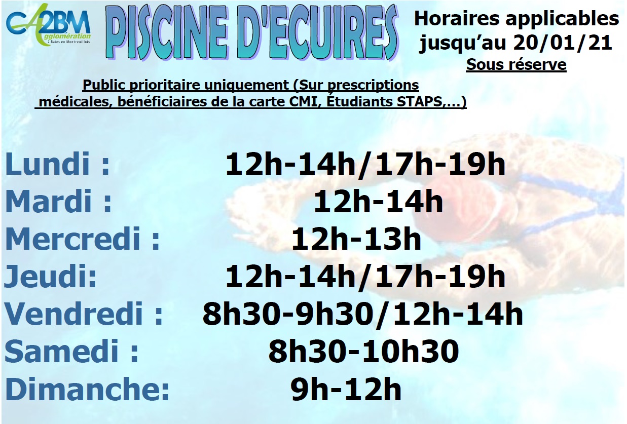 Horaires Ecuires